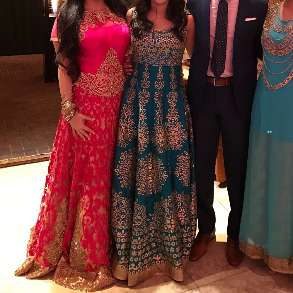 Hot Pink & Gold Gown (Desi / Indian / Pakistani)